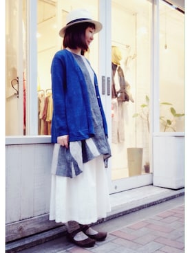 「アイテム（ワンピース）」を使った、YARRA吉祥寺店さん（レディース・153cm）の春コーディネート