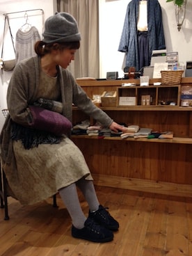 「リネンワンピース」｜YARRA吉祥寺店さん（レディース・159cm）の秋コーディネート