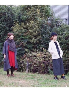 「doux bleu （ドゥーブルー）のアイテム」を使った、YARRA吉祥寺店さん（レディース・155cm）の秋コーディネート