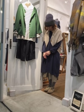 「YARRA（ヤラ）のアイテム（その他アウター）」を使った、YARRA吉祥寺店さん（レディース・159cm）の秋コーディネート