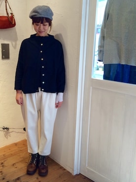 「黒ニット」｜YARRA吉祥寺店さん（レディース・159cm）の冬コーディネート