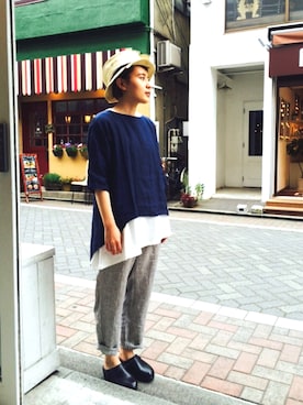 「Odds（オッズ）のアイテム」を使った、YARRA吉祥寺店さん（レディース・158cm）の春コーディネート