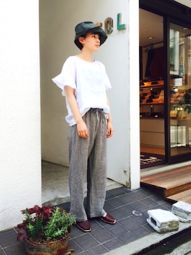 「YARRA（ヤラ）のアイテム」を使った、YARRA吉祥寺店さん（レディース・158cm）の春コーディネート