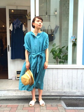「シルク」｜「アイテム（帽子）」を使った、YARRA吉祥寺店さん（レディース・158cm）の春コーディネート