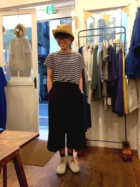 「Odds（オッズ）のアイテム」を使った、YARRA吉祥寺店さん（レディース・154cm）の夏コーディネート