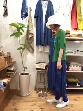 「Odds（オッズ）のアイテム（帽子）」を使った、YARRA吉祥寺店さん（レディース・159cm）の夏コーディネート