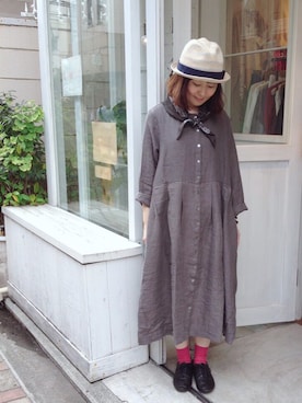「リネンワンピース」｜YARRA吉祥寺店さん（レディース・152cm）の夏コーディネート