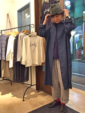 「リネンワンピース」｜YARRA吉祥寺店さん（レディース・159cm）の秋コーディネート