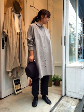 「ラフスタイル」｜「アイテム（チュニック）」を使った、YARRA吉祥寺店さん（レディース・158cm）の秋コーディネート