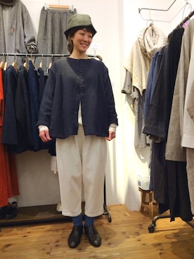 「Odds（オッズ）のアイテム（帽子）」を使った、YARRA吉祥寺店さん（レディース・159cm）の秋コーディネート