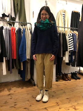 「Blute（ブリューテ）のアイテム」を使った、YARRA吉祥寺店さん（レディース・158cm）の秋コーディネート
