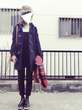 「URBAN RESEARCH（アーバンリサーチ）のアイテム（ダッフルコート）」を使った、nakakoさん（レディース・162cm）の冬コーディネート