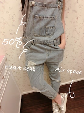 「アイテム（サロペット/オーバーオール）」を使った、Hsiung🐻さん（レディース・158cm・10代）の秋コーディネート