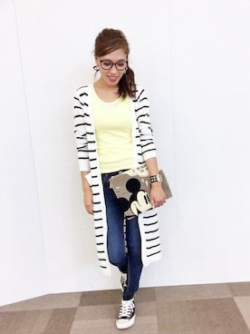 「アイテム（クラッチバッグ）」を使った、azuさん（レディース・165cm）の春コーディネート