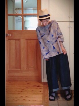 「ohana（オハナ）のアイテム」を使った、むろこ。さん（レディース・155cm）の春コーディネート