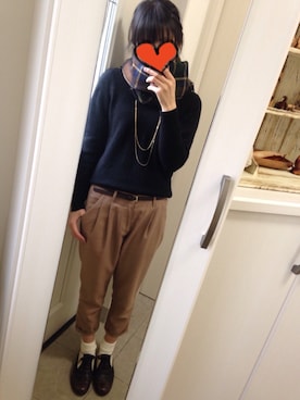 「2連ネックレス」｜ｒａｎさん（レディース・161cm）の冬コーディネート
