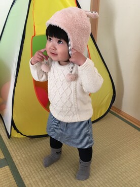 「codycoby（コーディーコービー）のアイテム」を使った、HA★NAさん（キッズ・80cm）の秋コーディネート