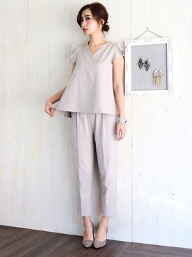 「クロップドパンツ」｜DUNAさん（レディース・162cm）の冬コーディネート