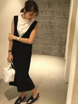 「ハイネックトップス」｜Yuri Katouさん（レディース・162cm）の夏コーディネート