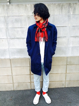 「CONVERSE（コンバース）のCONVERSE コンバース ジャック パーセル / JACK PURCEL（スニーカー）」を使った、ARATAさん（メンズ・171cm）の冬コーディネート