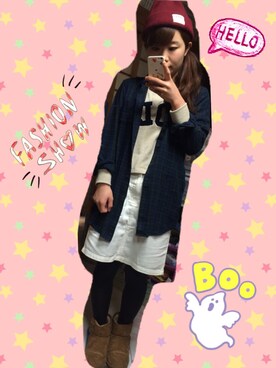 「彼氏さんとでーと。」｜mayu.さん（レディース・158cm）の秋コーディネート