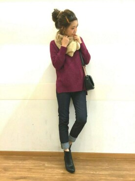 「GLOBAL WORK（グローバルワーク）のアイテム（その他）」を使った、★その子。さん（レディース・166cm）の冬コーディネート