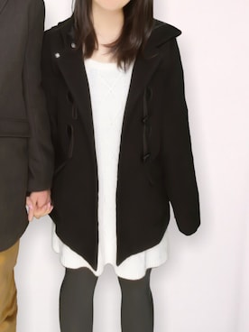 「Honeys（ハニーズ）のアイテム（ダッフルコート）」を使った、なみくんさん（レディース・154cm）の冬コーディネート