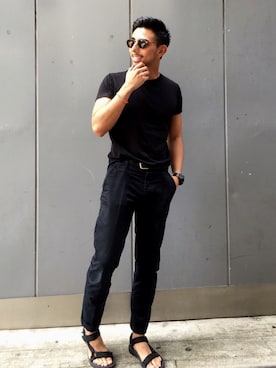「アイテム（サンダル）」を使った、Masaki Nakamuraさん（メンズ・179cm）の春コーディネート