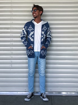 「アイテム（パーカー）」を使った、Masaki Nakamuraさん（メンズ・179cm）の秋コーディネート