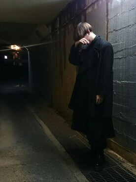「Blackfashion」｜999142718.さん（メンズ・176cm）の冬コーディネート