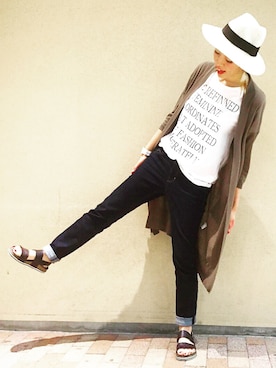 「KATHARINE ROSS（キャサリンロス）のアイテム（デニムパンツ）」を使った、iwamotoさん（レディース・168cm）の夏コーディネート