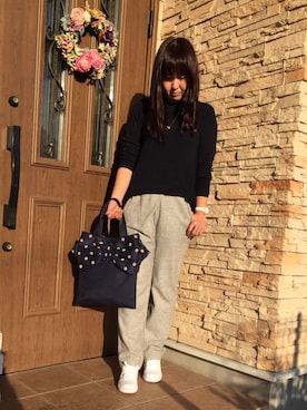 「NIKE（ナイキ）のNIKE/ナイキ グランドテラス 654495（スニーカー）」を使った、etsukoさん（レディース・159cm）の冬コーディネート