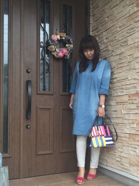 「Soareak（ソアリーク）のアイテム（シューズ）」を使った、etsukoさん（レディース・159cm）の夏コーディネート