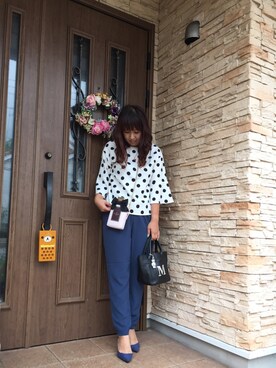 「ef-de（エフデ）のアイテム（トップス）」を使った、etsukoさん（レディース・159cm）の秋コーディネート