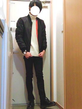 「VANQUISH（ヴァンキッシュ）のアイテム（ブルゾン）」を使った、Yossyさん（メンズ・170cm）の秋コーディネート