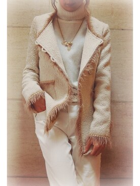 「ラップパンツ」｜「アイテム（ノーカラージャケット）」を使った、chaosbohemiaさん（レディース・165cm）の秋コーディネート