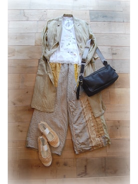 「saranam（サラナン）のアイテム」を使った、chaosbohemiaさん（レディース・156cm）の春コーディネート