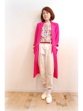 「ランチコーデ」｜「アイテム（その他アウター）」を使った、chaosbohemiaさん（レディース・156cm）の春コーディネート