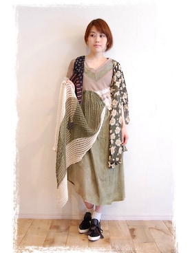 「MANA（マナ）のアイテム（シューズ）」を使った、chaosbohemiaさん（レディース・156cm）の春コーディネート