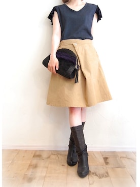 「MANA（マナ）のアイテム」を使った、chaosbohemiaさん（レディース・156cm）の夏コーディネート