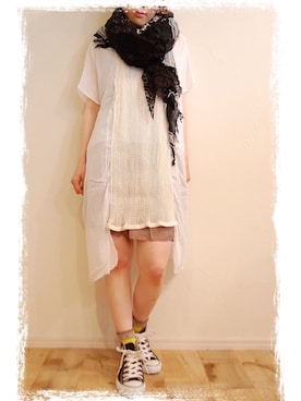 「nonnette（ノネット）のアイテム」を使った、chaosbohemiaさん（レディース・156cm）の夏コーディネート