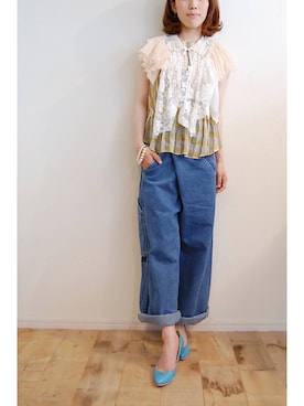 「アイテム（ブレスレット）」を使った、chaosbohemiaさん（レディース・156cm）の夏コーディネート