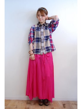 「hippiness（ヒッピネス）のアイテム」を使った、chaosbohemiaさん（レディース・156cm）の夏コーディネート