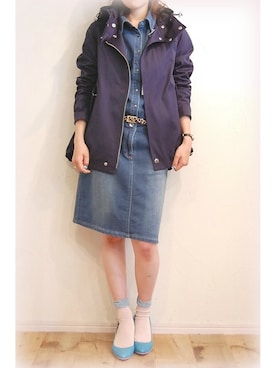 「アイテム（マウンテンパーカー）」を使った、chaosbohemiaさん（レディース・156cm）の秋コーディネート