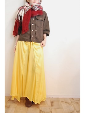「hippiness（ヒッピネス）のアイテム」を使った、chaosbohemiaさん（レディース・156cm）の冬コーディネート
