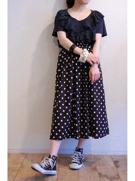 「 レース」｜「アイテム（アクセサリー）」を使った、chaosbohemiaさん（レディース・156cm）の冬コーディネート