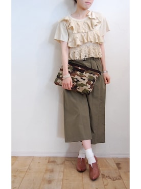 「アイテム（ブーティ）」を使った、chaosbohemiaさん（レディース・156cm）の春コーディネート