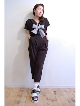 「Xapis（カピス）のアイテム」を使った、chaosbohemiaさん（レディース・156cm）の春コーディネート