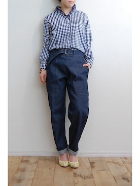 「アイテム（パンプス、イエロー系）」を使った、chaosbohemiaさん（レディース・156cm）の春コーディネート