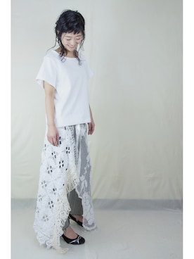 「 ホワイト」｜chaosbohemiaさん（レディース・160cm）の春コーディネート